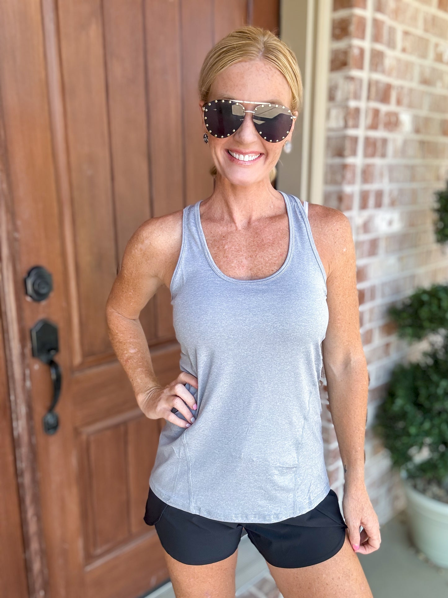 Athletic Racerback Tank -- Gray