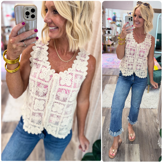 Bloom & Breeze Crochet Top