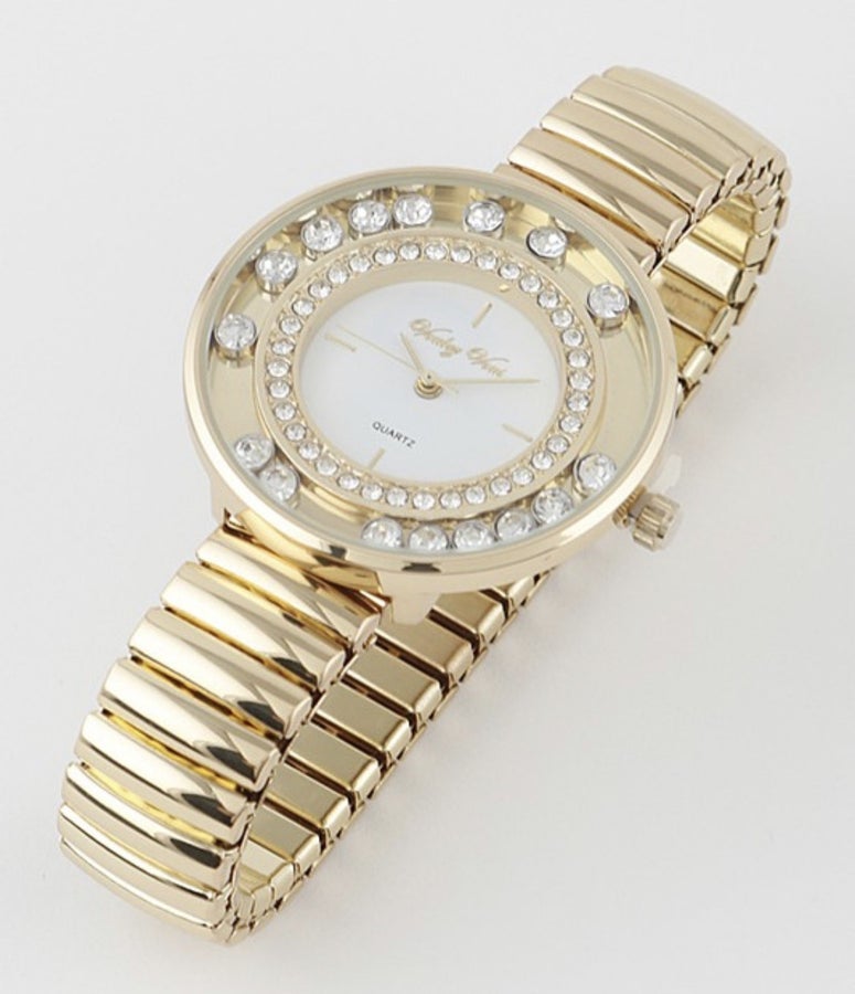 Gold Jeweled Watch