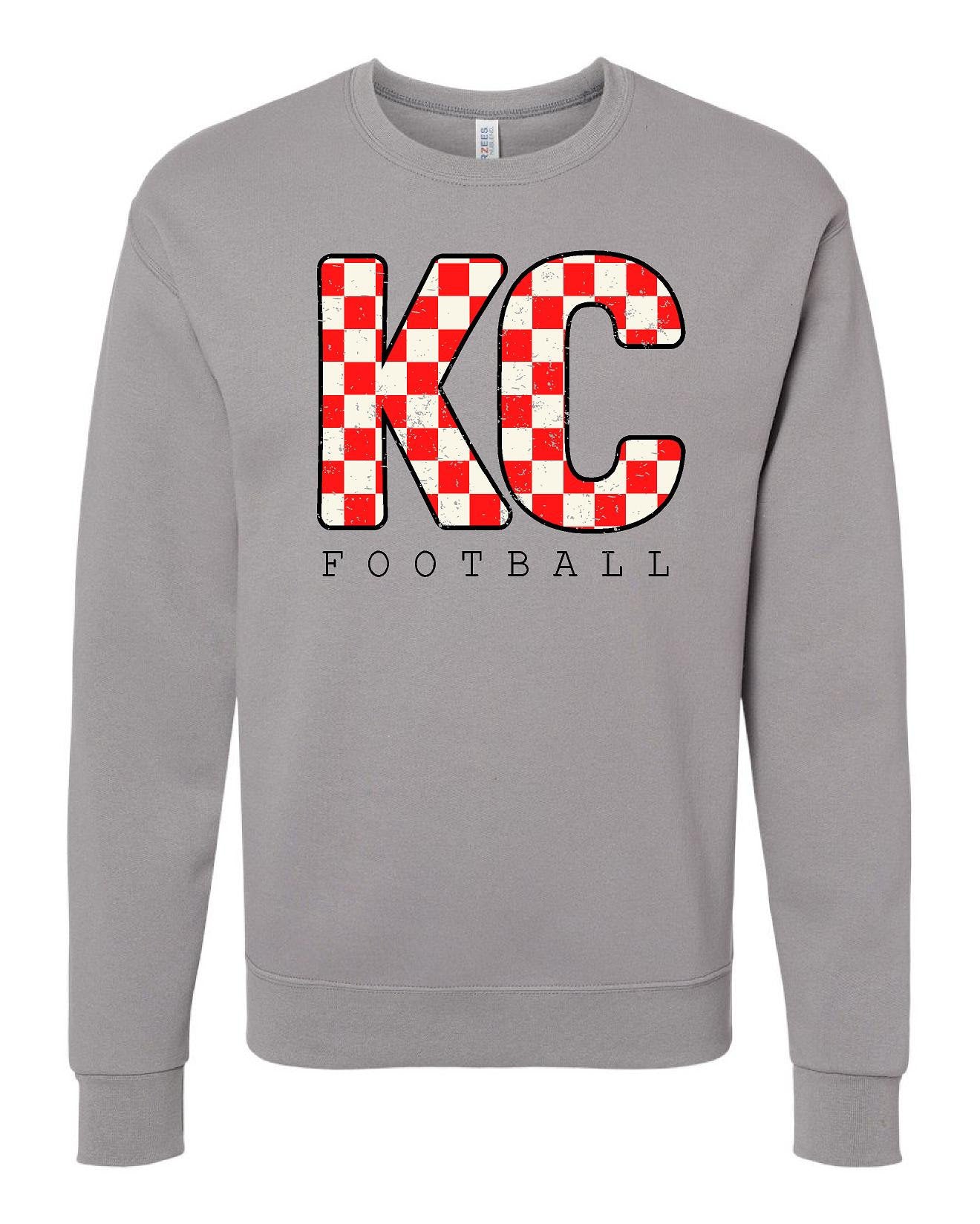 Vintage Checkered KC Football Sweatshirt