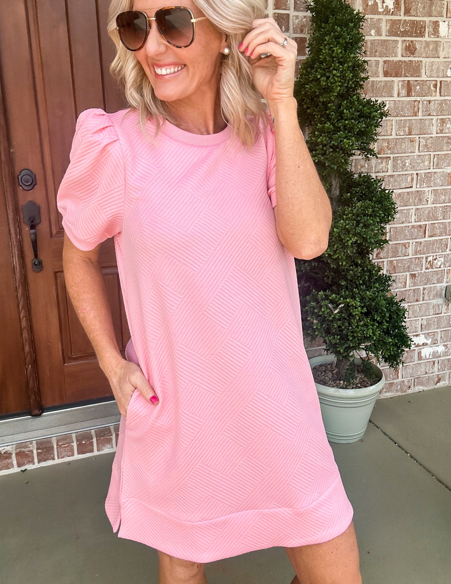 Tinsley Textured Dress w/ Pockets