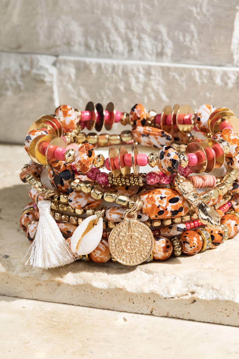 9-in-1 Layered Mixed Beads Bracelet Set