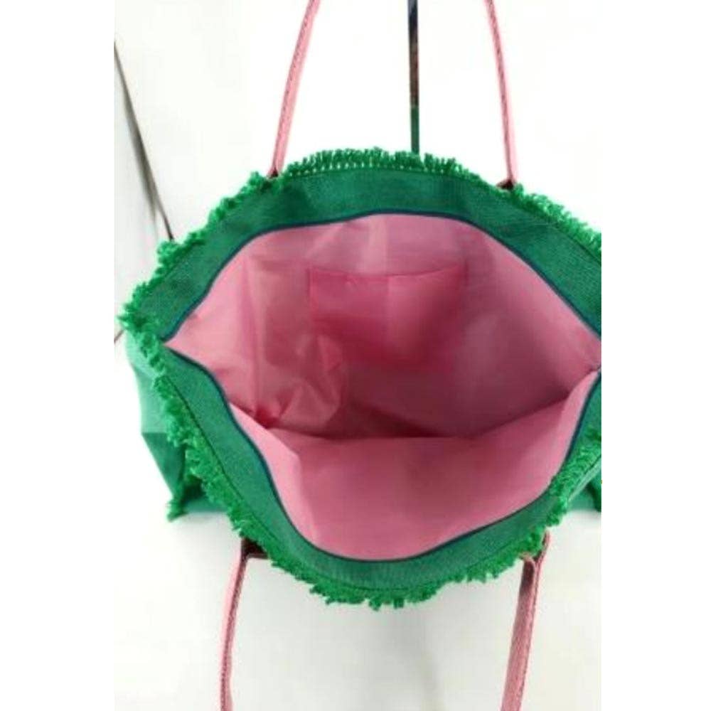 SUMMER Embroidered Fringe Canvas Tote Bag