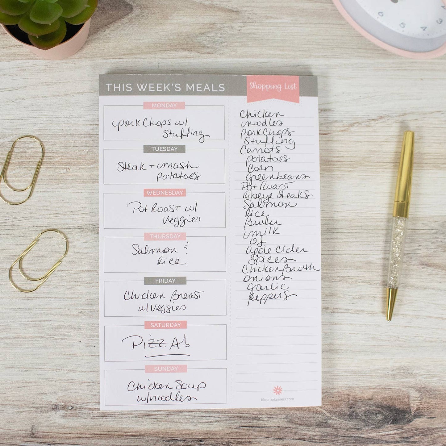 6x9 Magnetic Meal Planning Pad