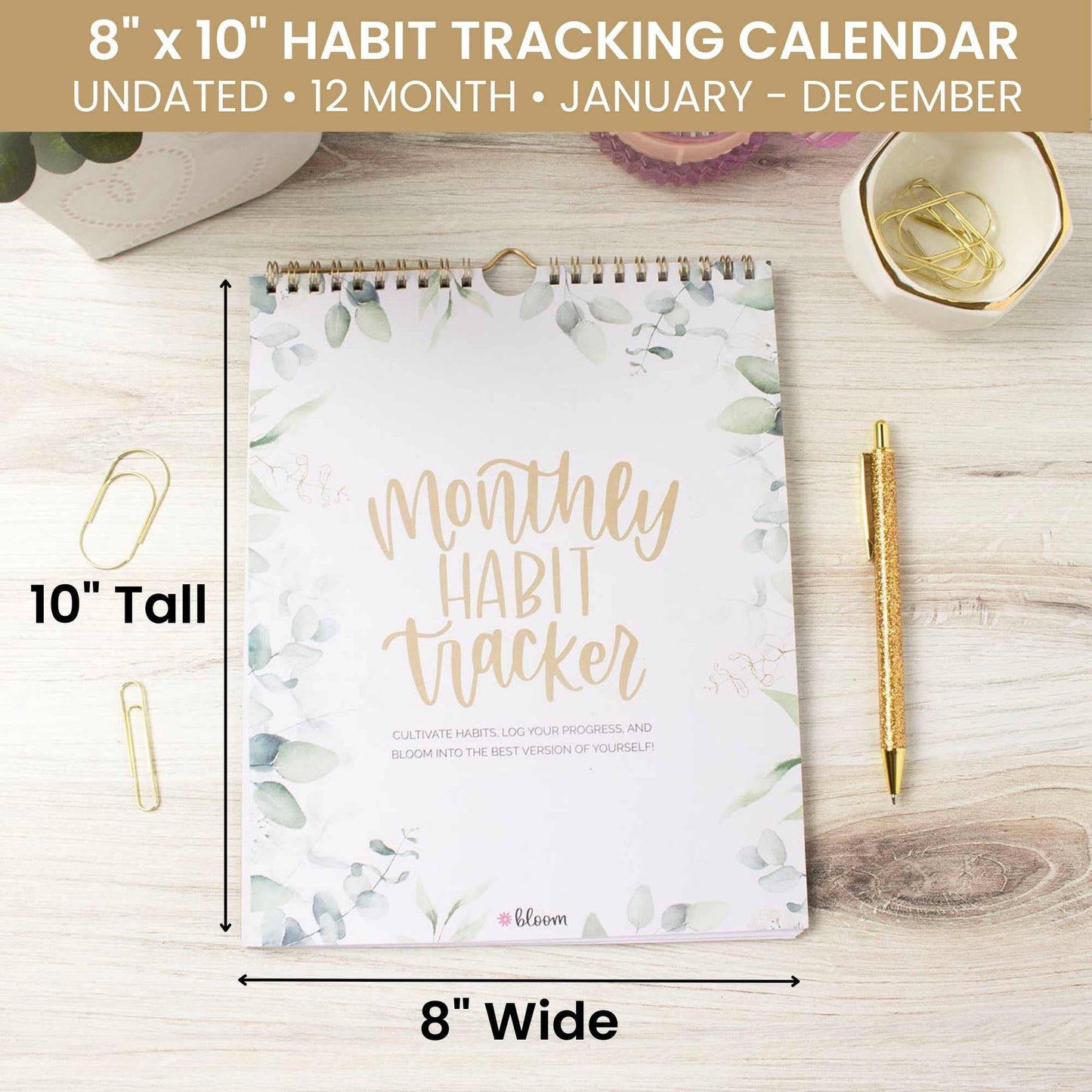 Habit Tracking Calendar, 8” x 10”