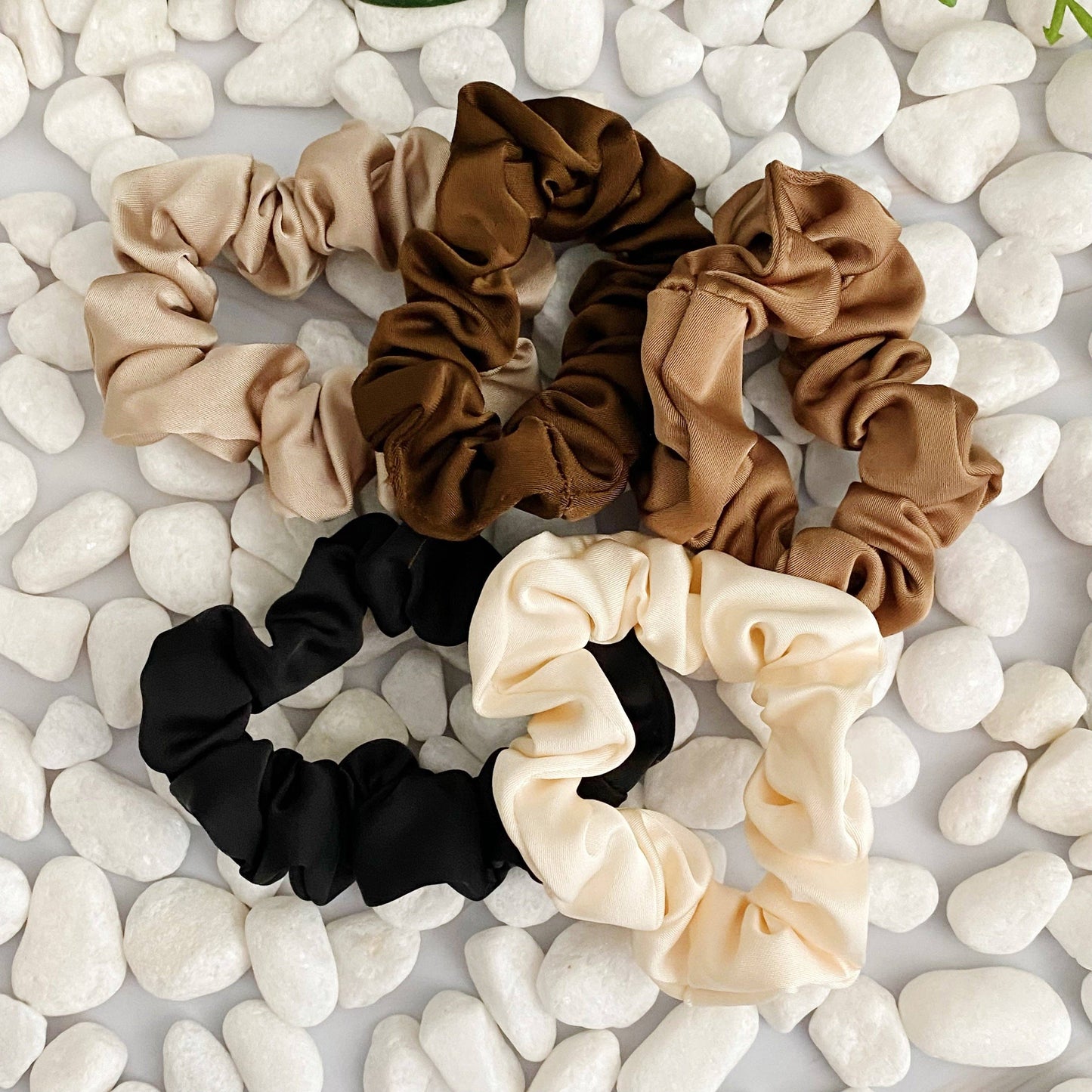 Classic Satin Scrunch Set Of 5