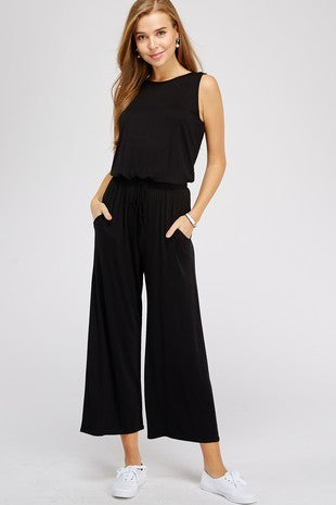 Scoop Back Wide Leg Jumpsuit